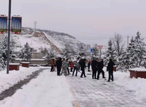 瑞雪兆丰年 扫雪保安全——星空入口（中国）官方网站
团委组织开展积雪清扫活动(图2)